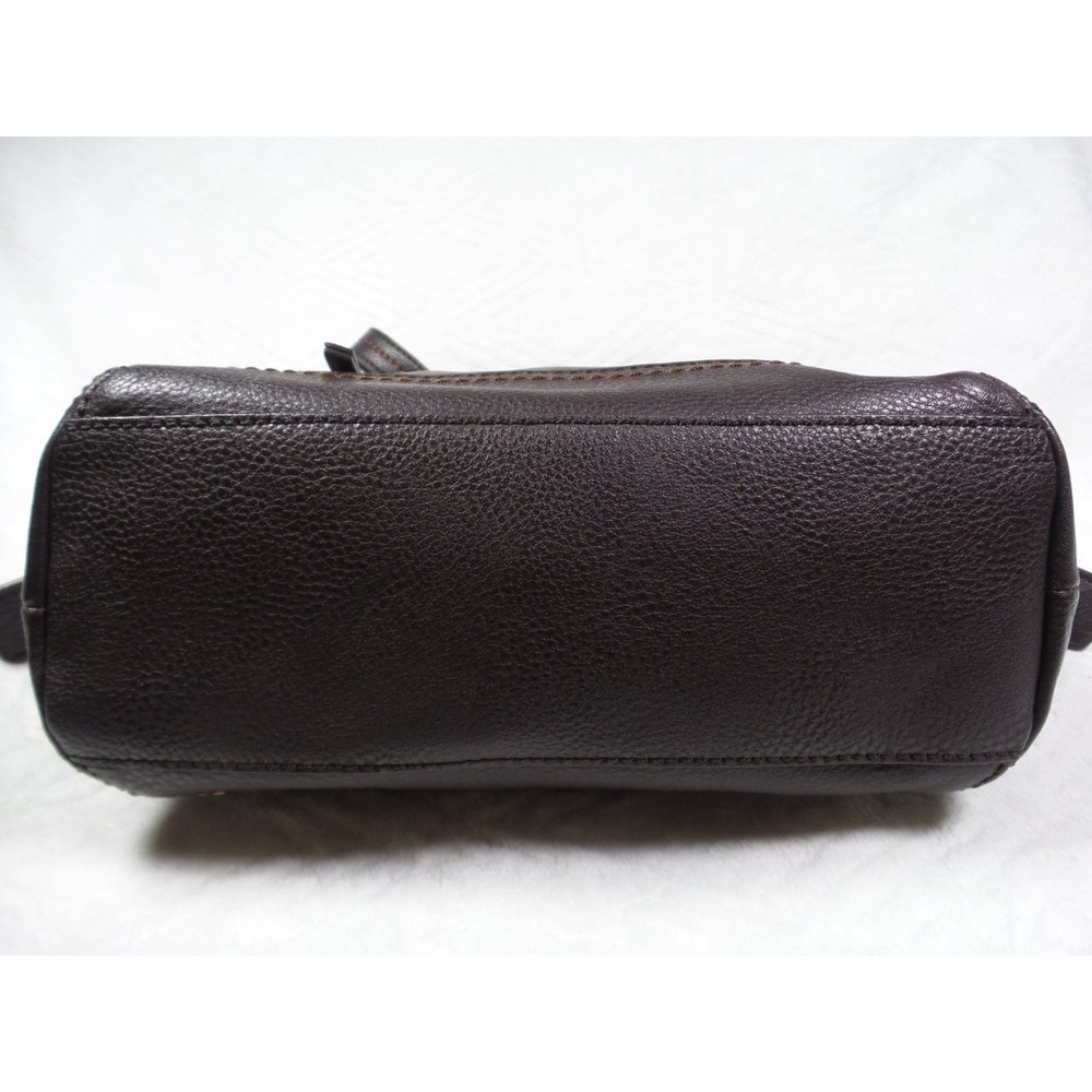 The Sak Kendra Hobo Leather Shoulder Bag Brown Zipper Pockets - Picture 6 of 11